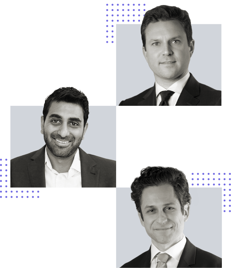 black and white headshots of founders